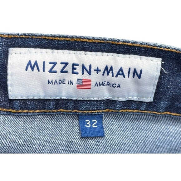 Mizzen + Main Jeans Women's Size 32 Blue Cotton Blend - Picture 6 of 7